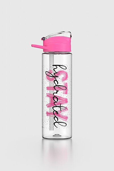 Renga قارورة فالكون ستاي منقوشة سعة 630 مل مع شفاطة من التريتان 912016 فوشيا