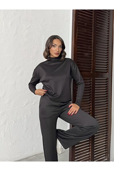 peralist Soft Modal Feel, Stand-Up Collar and Draped Sweatshirt