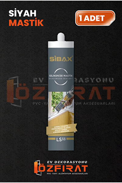 ÖZFIRAT PVC YAPI Silikonize Siyah Mastik Pvc Kenarları Için Mükemmel-1 Adet/B...