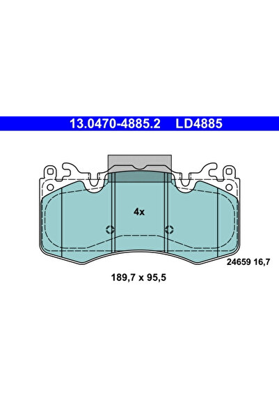 Ate Set Placute Frana Frana Disc Land Rover Defender Station/Defender Van/Dis...