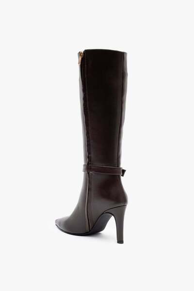 Louis Cardy Jude Brown Leather Women's Heeled Boots