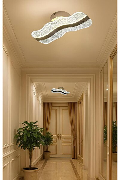 burenze Modern Luxury Tasarım Mosso Tavan Led Avize Gold Sarı 30 CM Çap 4000K Gün Işığı Ledli Avize