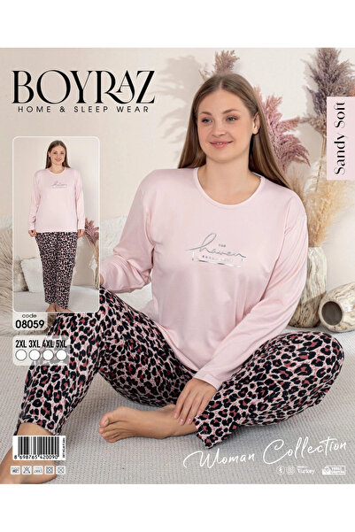 BOYRAZ 08059 Set de pijamale pentru femei cu mâneci lungi