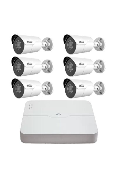 Uniview Sistem de supraveghere UNV Starlight IP PoE cu 6 camere, 4MP, 2.8mm, audio, IR 50m, NVR 4K cu 8 canale
