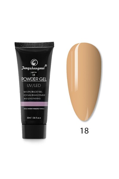 FSM Polygel for nail construction, 30ml, UV/LED Gel for modeling and extension-18 Light Tan