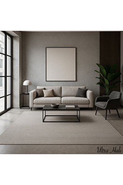 ULTRA HALI Simple Sisal Serisi Leke Tutmaz Özel Ölçüye Uygun Sisal Halı Salon...