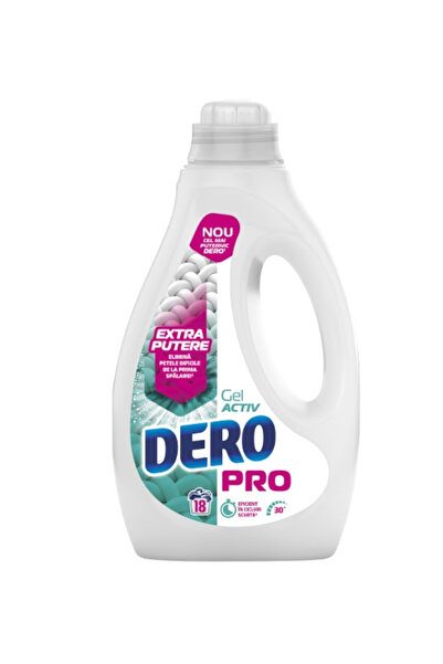 Dero PRO Activ Gel liquid laundry detergent, 18 washes, 0.9L