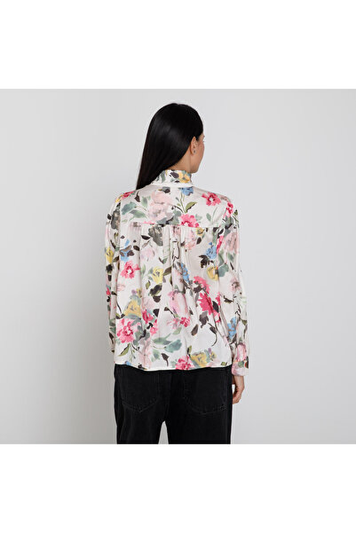 ElectraStore Floral Shirt With Bow - 170S