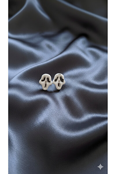 Lu Atelier Screamie Handmade Polymer Clay Earrings – Mini Horror Mask Design – Non-Allergenic Steel