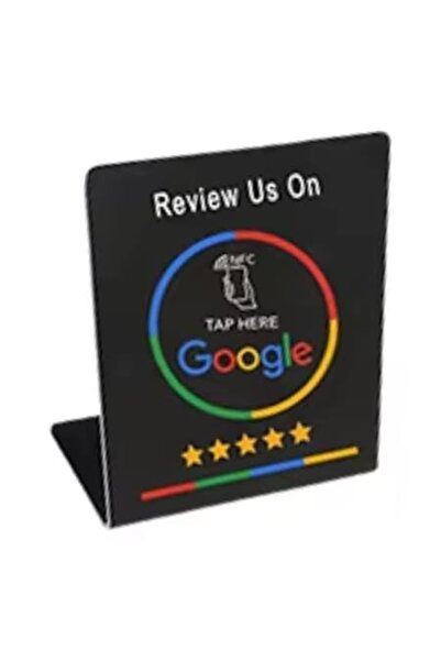 UnderShop Card NFC programabil pentru recenzii Google - Soluție modernă pentru feedback-ul clienților, 14x12 cm, negru, 2