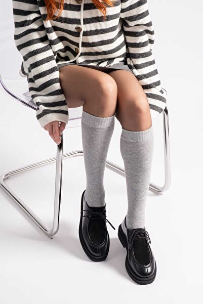 Louis Cardy Джини Черни кожени дамски мокасини