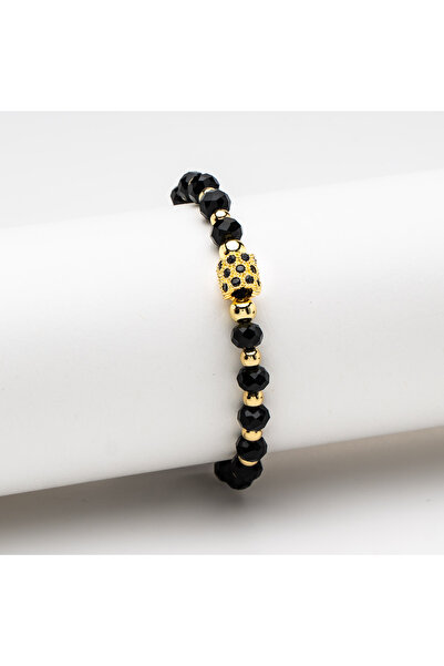 ElectraStore Handmade Bracelet With Shiny Black & White Pendant - C4163