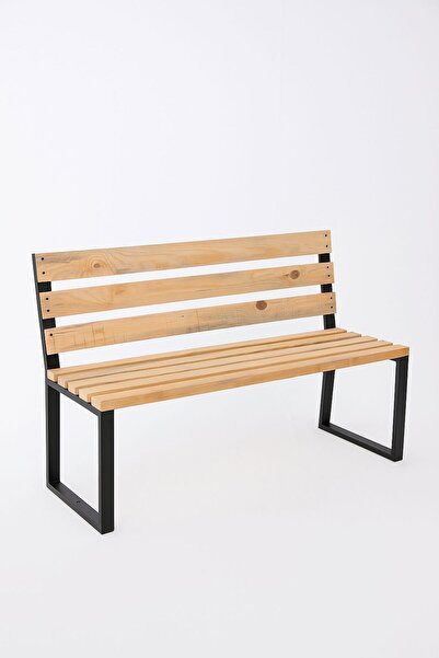 DEKORELA METAL AYAKLI AHŞAP BANK