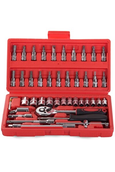 ASHOP Set multifuncțional de chei tubulare și șurubelnițe - 46 de piese