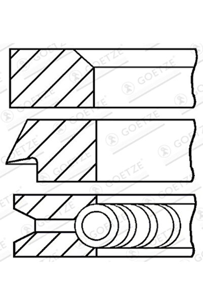GOETZE ENGINE Set Segmenti Piston Citroen Ax/Berlingo / Berlingo First Microb...