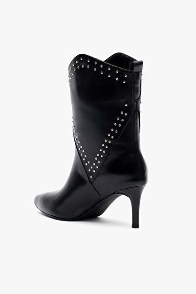 Louis Cardy Lysa Black Leather Women's Heeled Boots