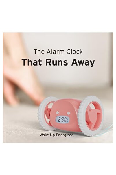 Generic Runaway Wheels Alarm Clock Anti-Snooze 95dB Loud & Vibration For Heavy Sleepers