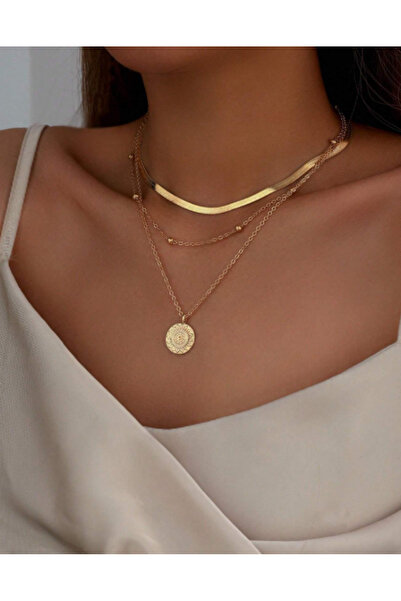 Inovius Colier auriu cu lanturi multiple - 14824
