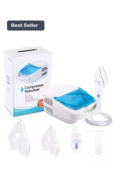 İCARE جهاز استنشاق بخار منزلي للأطفال والكبار – نيبولايزر ضغط هواء مدمج لعلاج والجيوب الأنفية