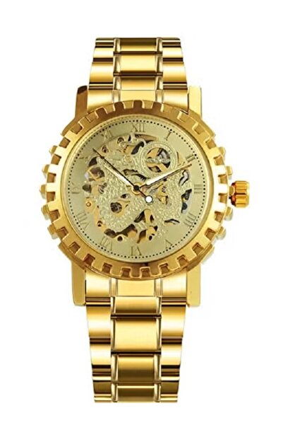 WINNER Men’s automatic mechanical wristwatch with hands and stainless-steel s...