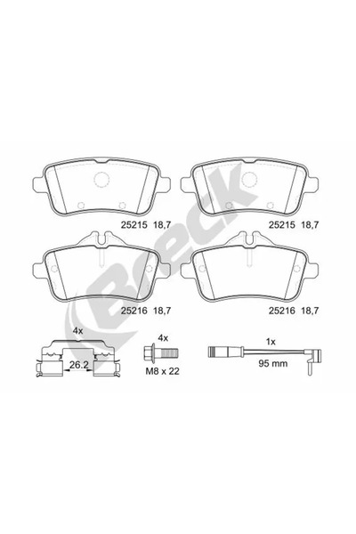 BRECK Set Placute Frana Frana Disc Mercedes-Benz A-Class/Cla Shooting Brake/C...