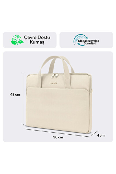 Mack 15.6\\\" Nova Eco Briefcase and Notebook Bag Latte