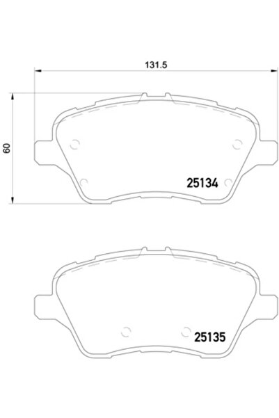 Brembo Set Placute Frana Frana Disc Ford B-Max/Fiesta 6/Fiesta Limuzina Ford ...