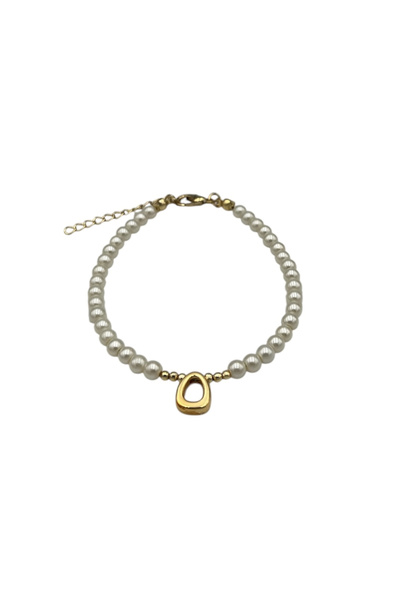 ElectraStore Pearl Bracelet With Letter O Pendant - C4258