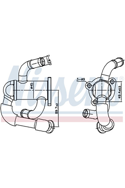 Nissens Radiator Recirculare Gaze De Esapament Alfa Romeo Mito Fiat Doblo Car...