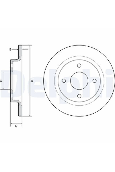 DELPHİ Спирачен диск Форд Фиеста 7