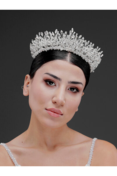 Magic Tiara Taş Detaylı Kristal Prenses Taç – Işıltılı Gelin, Nişan ve Özel D...