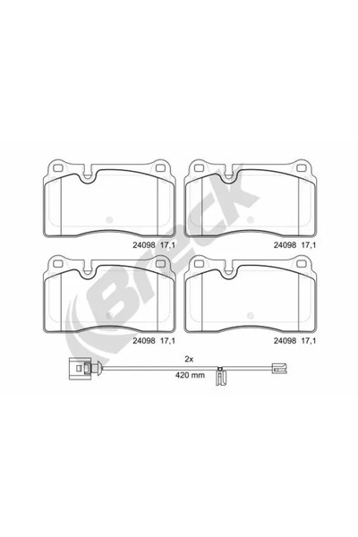 BRECK Комплект спирачни накладки за дискови спирачки Cupra Formentor VW Touareg