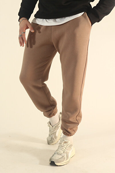 INFLUYENTE Ανδρικό χειμερινό παντελόνι με 3 κλωστές, μαλακή υφή, ελαστικό κάτω μέρος