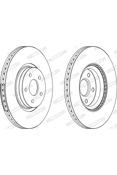 FERODO Спирачен диск Ford Focus 2/Focus 3/Kuga 2 Volvo C70 2/S40 2/V40