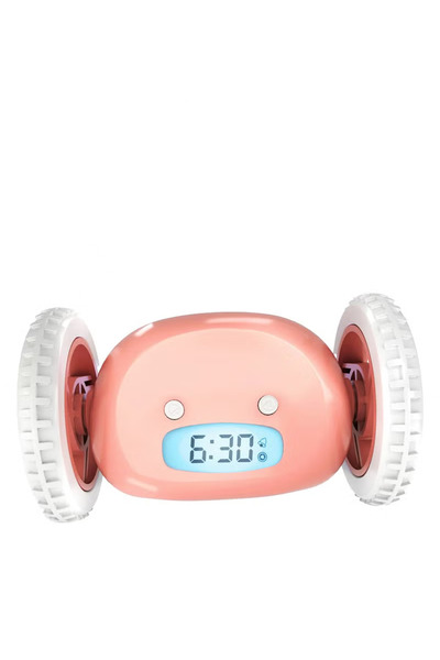Generic Runaway Wheels Alarm Clock Anti-Snooze 95dB Loud & Vibration For Heavy Sleepers
