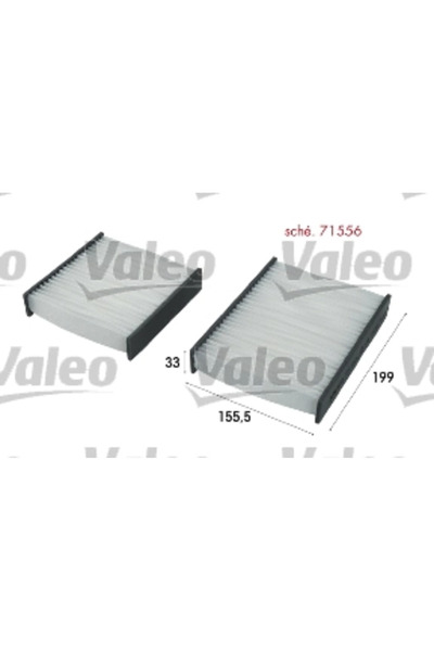 VALEO Filtru Aer Habitaclu Citroen C3 2/DS3 Peugeot 207/208 1