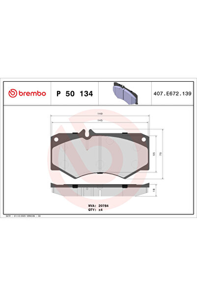 Brembo Set Placute Frana Frana Disc Mahindra Cj 3 Mercedes-Benz G-Class/O 408