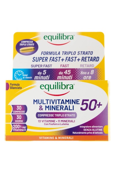 Equilibra Multivitamins and Minerals + 50, 30 Slow, Fast, Super-Fast Release Tablets