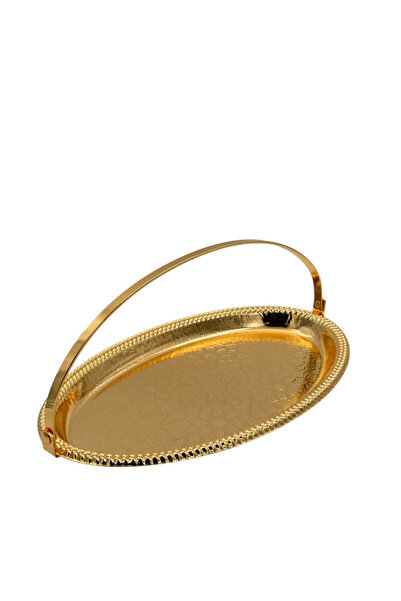 B&D B&D Decorative Tray, Oval Shape ,Gold Color