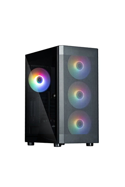 Zalman Carcasa Middle Tower i4 TG, RGB, Μαύρο