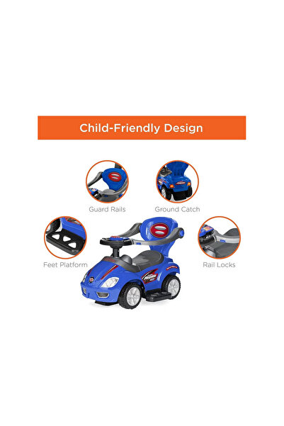 AF BABY United 3-in-1 Kids Push Car Indoor & Outdoor Ride