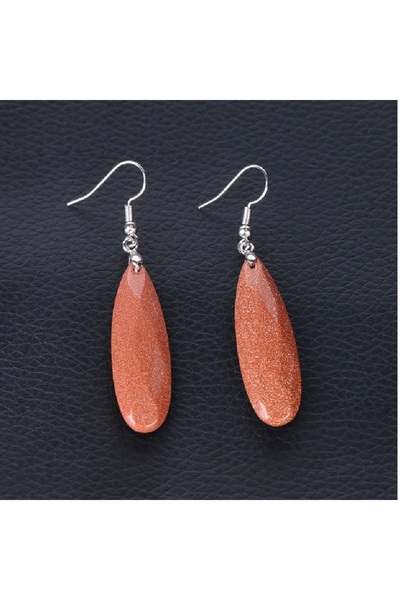 animis beauty Cercei Goldstone (Piatra Soarelui sintetica) tip lacrima