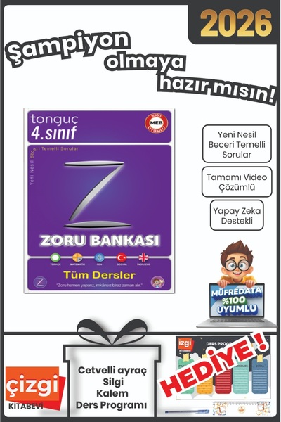 Tonguç Yayınları 4. Sınıf Tüm Dersler Zoru Bankası