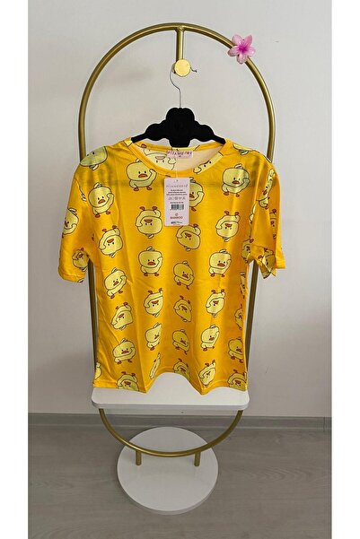 cavlak Civciv alt uzun üst kısa kollu pijama takımı