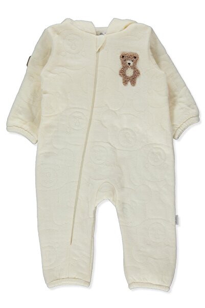 Bebetto Jacquard Quilted Jumpsuit Without Socks (Bearish) Ecru