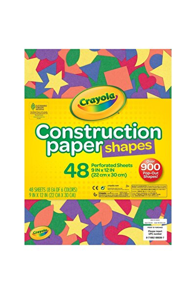 Crayola Construction Paper Shapes 48 Sheets
