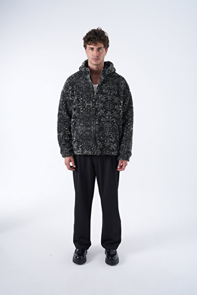 2512 Clothing Kapüşonlu Oversize Teddy Mont