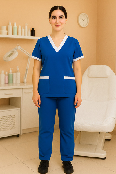 Rannah's Uniform Women’s Scrub Set with White Trim – Uniform for Nurses and C...