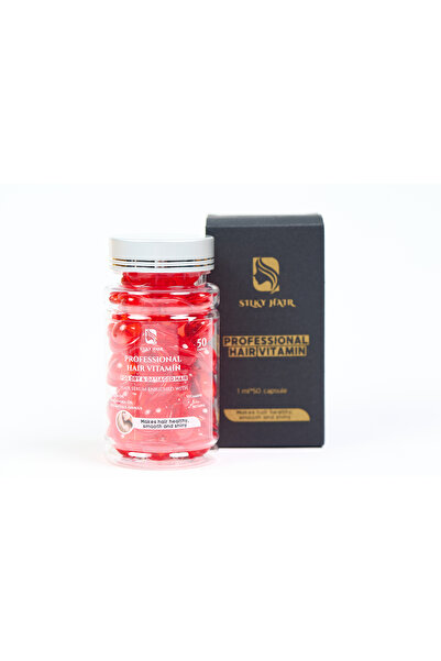 Silky Hair Ser Profesional pentru par uscat si deteriorat, Capsule cu uleiuri si vitamine naturale, 50 buc