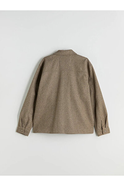 LC Waikiki Ανδρικό πουκάμισο με μακρυμάνικο μπουφάν με κανονική εφαρμογή